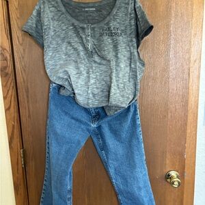 Harley-Davidson Gray T-Shirt and Blue Jeans Set